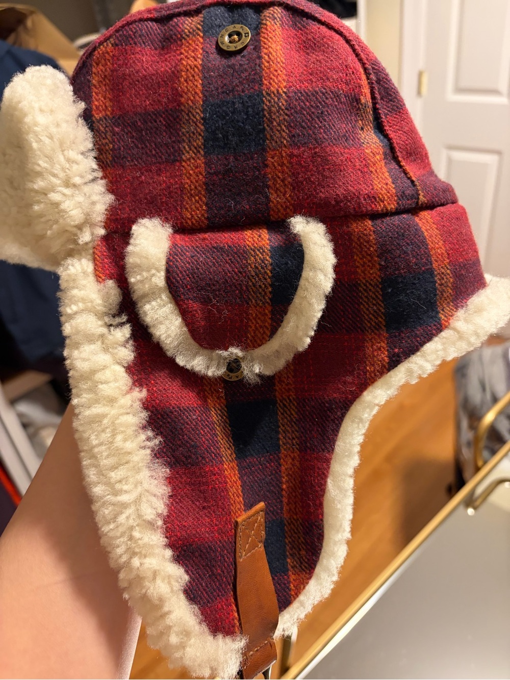 CROWNCAP Shearling Aviator hat L